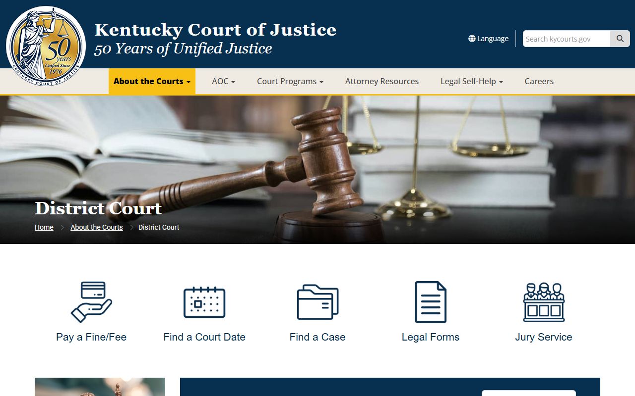 Fleming County Circuit Court records and Kentucky District Court jurisdiction