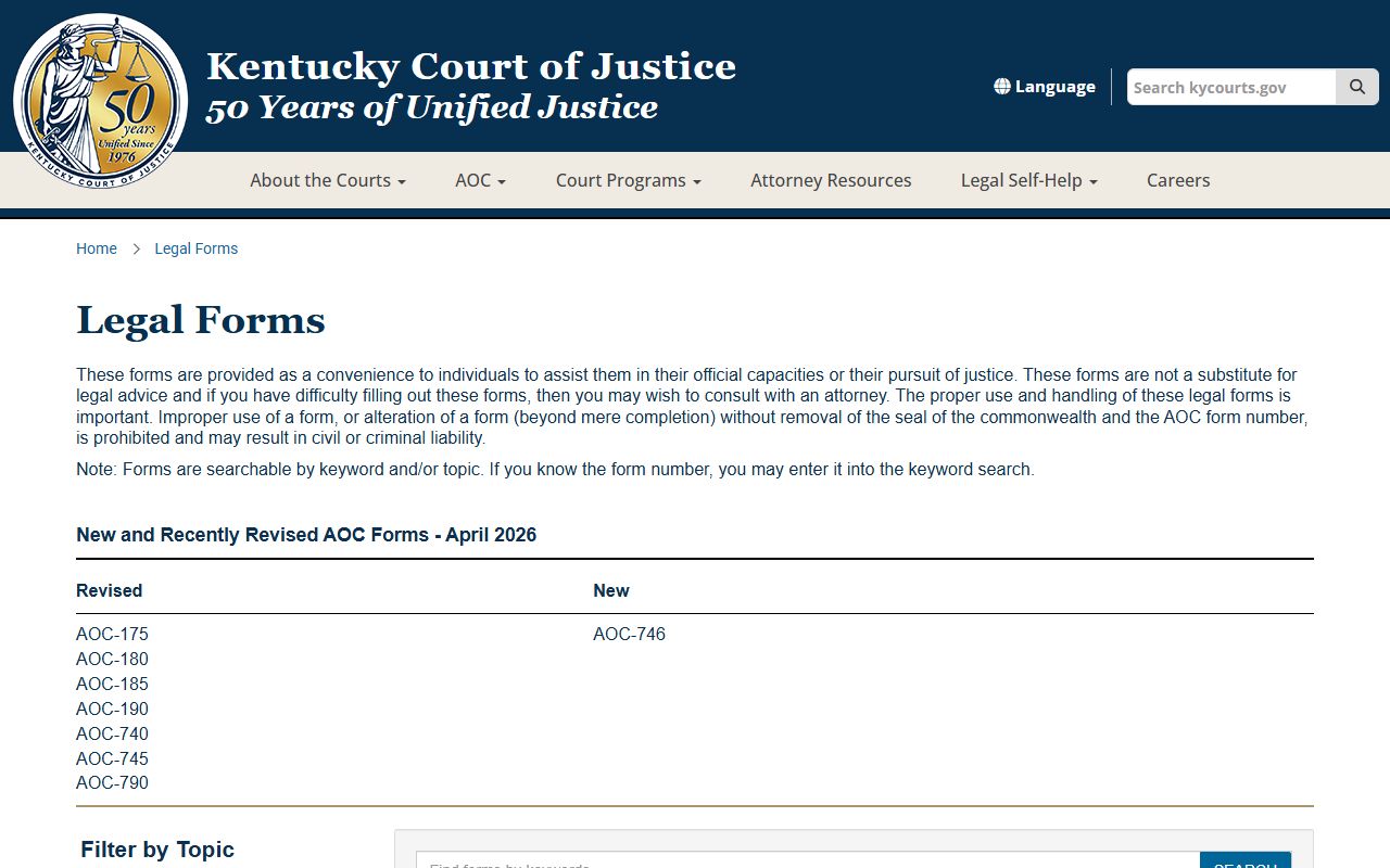 Fleming County court records Kentucky legal forms