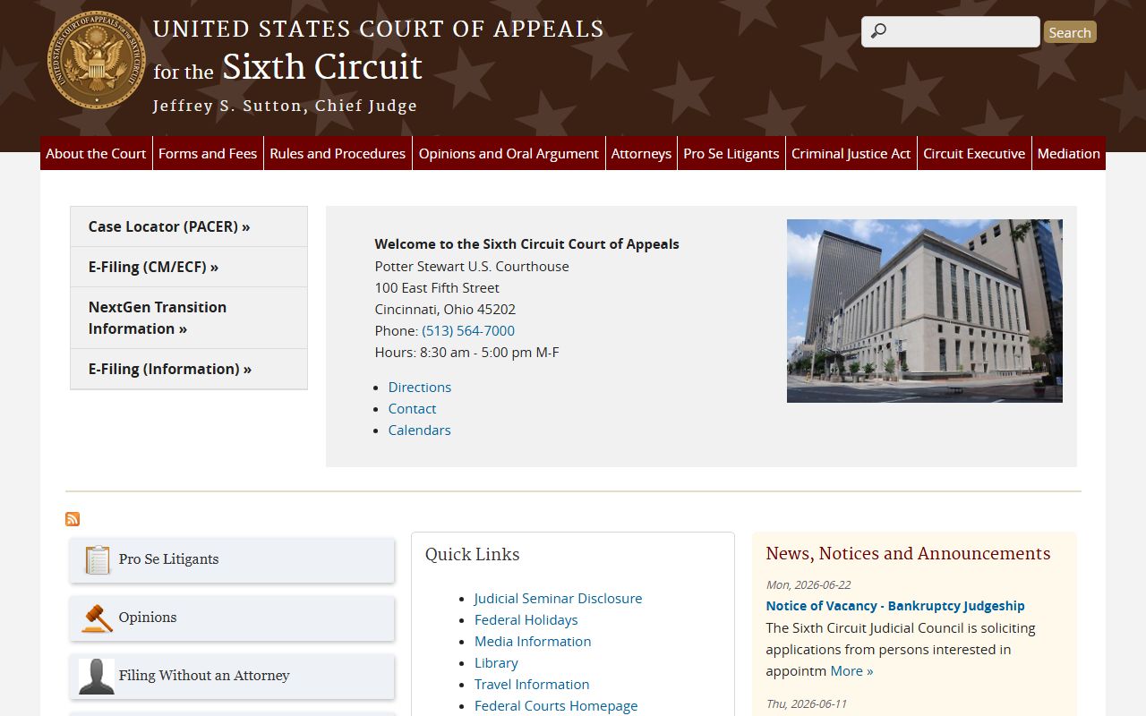 Fleming County traffic court records Sixth Circuit appellate source